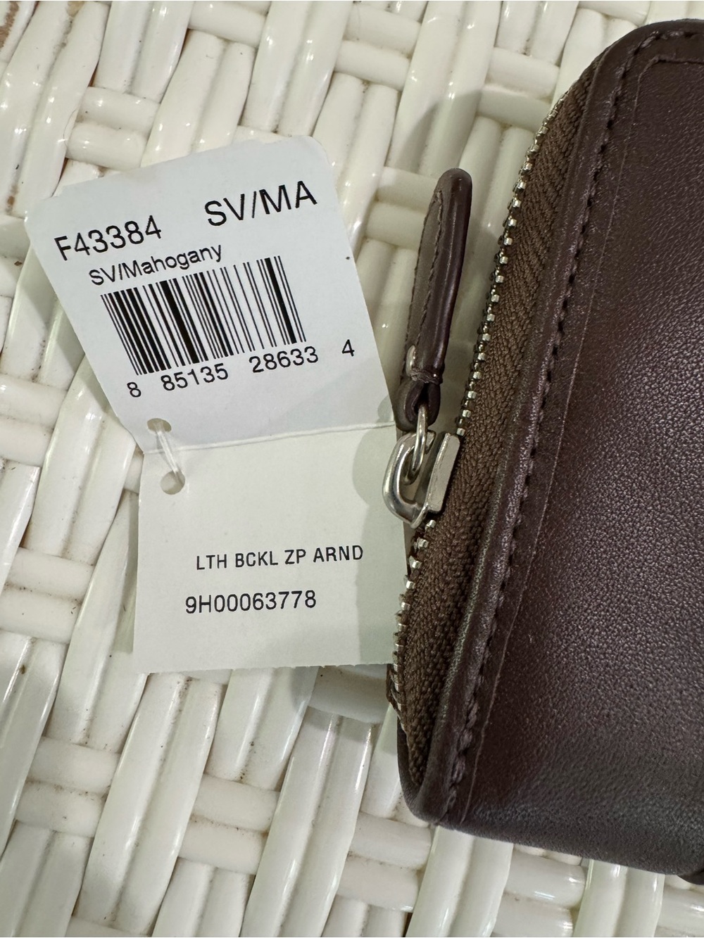 Coach Vintage Zoe F43384 mahogany brown leather accordion wallet NWT - Picture 6 of 6